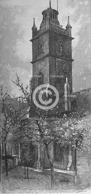 'St. Giles's, Cripplegate', 1890. Artist: A W Henley.