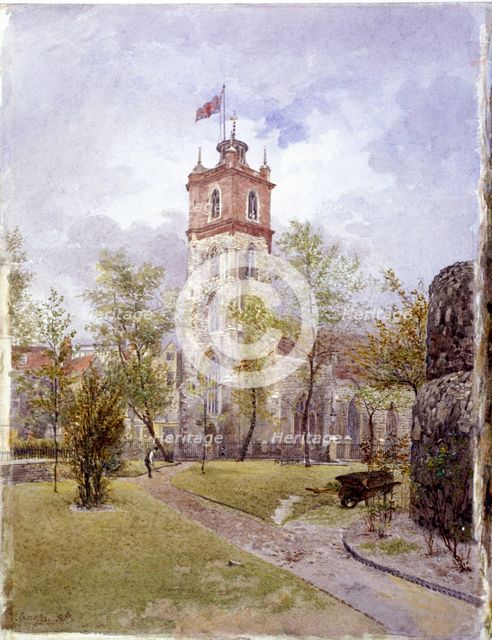St Giles without Cripplegate, London, 1882. Artist: John Crowther