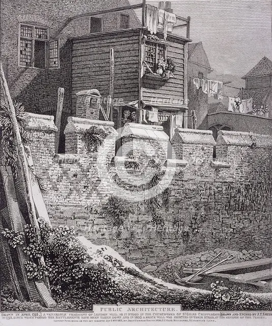 St Giles without Cripplegate, London, 1812. Artist: John Thomas Smith