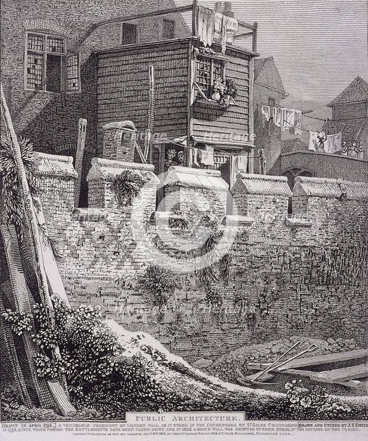St Giles without Cripplegate, London, 1812. Artist: John Thomas Smith
