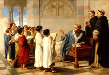 St Gregory teaching his Chant, 1845. Creator: John Rogers Herbert