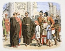 St Gregory the Great and the English slaves at Rome, 590 (1864). Creator: James William Edmund Doyle