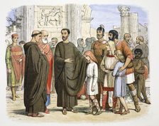 St Gregory the Great and the English slaves at Rome, 590 (1864). Creator: James William Edmund Doyle