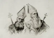 St Gregory the Enlightener, (257-c330), founder of the Armenian Apostolic Church, 1838. Creators: Hippolyte Lalaisse, Moret