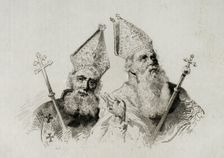 St Gregory the Enlightener, (257-c330), founder of the Armenian Apostolic Church, 1838. Creators: Hippolyte Lalaisse, Moret