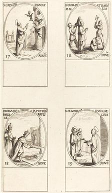 St. Gregory; Sts. Romanus & Barulla; Dedication of the Basilicas of SS. Peter & Paul. Creator: Jacques Callot