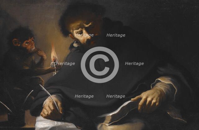 St Dominic and the Devil, about 1630. Creator: Pietro della Vecchia.