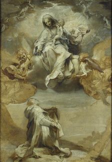 St Dominic de Guzman receiving the Rosary, c1588. Artist: Federico Barocci