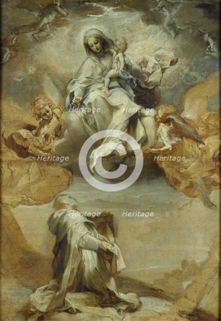 St Dominic de Guzman receiving the Rosary, c1588. Artist: Federico Barocci.