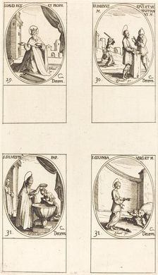 St. David, King and Prophet; Sts. Sabinus and Venustianus; St. Sylvester; St. Colomba. Creator: Jacques Callot