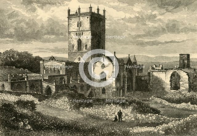 'St. David's Cathedral and the College, from the North-East', 1898. Creator: Unknown.