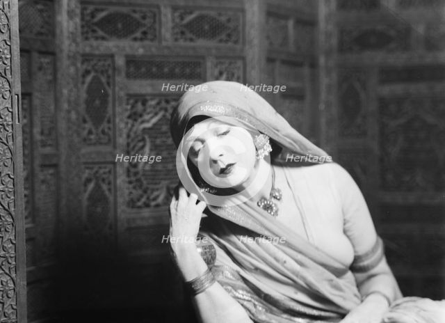 St. Denis, Ruth, portrait photograph, 1933 Feb. 26. Creator: Arnold Genthe.