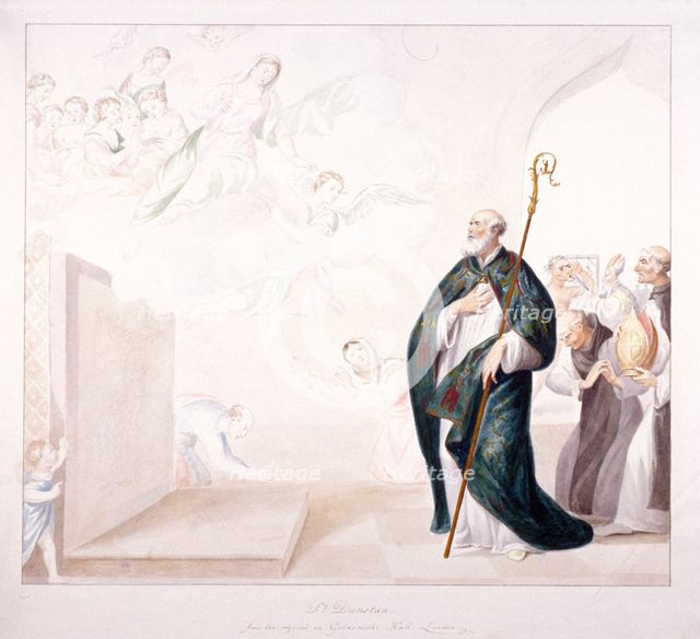 St Dunstan, c1750.  Artist: GP Harding 