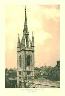 St Dunstan in the East, The Steeple mid-late 19th century. Creator: Unknown