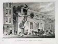 St Dunstan in the West, London, 1829. Artist: James B Allen