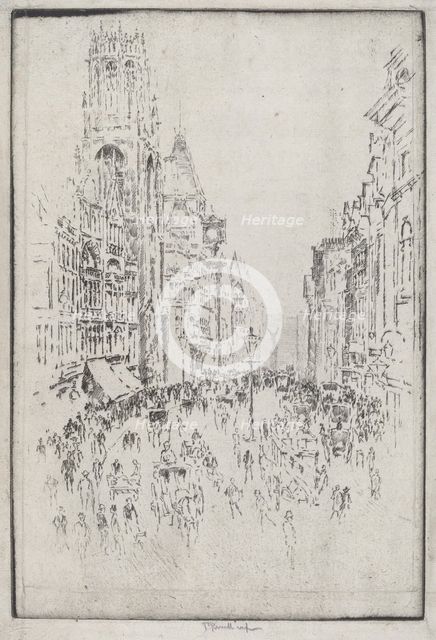 St. Dunstan's, Fleet Street, 1903. Creator: Joseph Pennell.