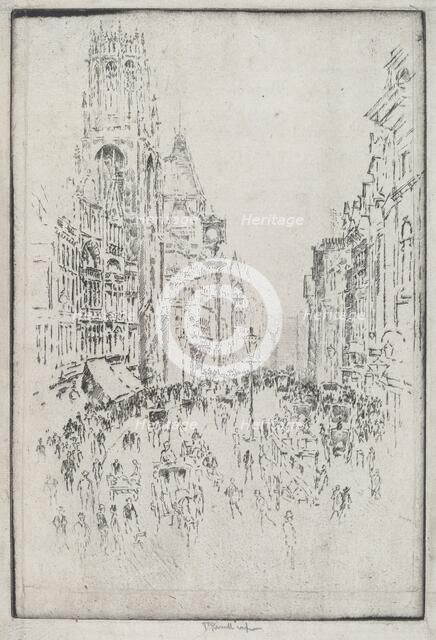 St. Dunstan's, Fleet Street, 1903. Creator: Joseph Pennell.