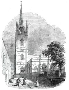 St. Dunstan's-in-the-East, 1844. Creator: Unknown