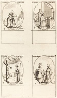 St. Emeric; St. Charles Borromeo; St. Vitalis & Agricola; Sts. Zachary & Elizabeth. Creator: Jacques Callot