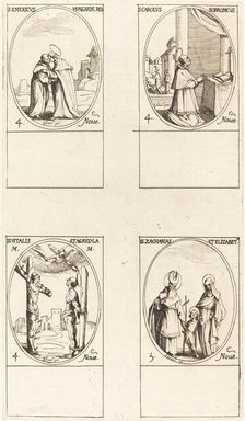 St. Emeric; St. Charles Borromeo; St. Vitalis & Agricola; Sts. Zachary & Elizabeth. Creator: Jacques Callot