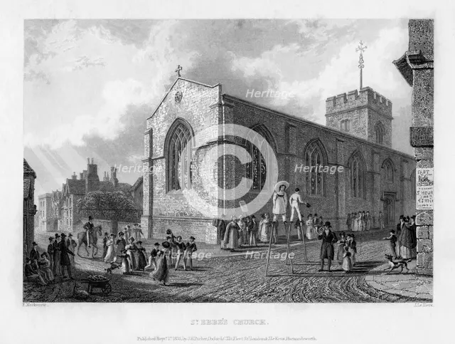 St Ebbe's Church, Oxford, 1835.Artist: John Le Keux