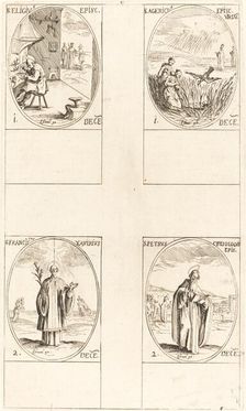 St. Eligius; St. Agericus; St. Francis Xavier; St. Peter Chrysologus. Creator: Jacques Callot