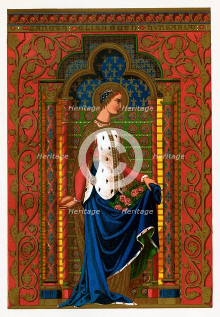 St Elizabeth of Hungary, 1886. Artist: Unknown