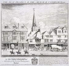 St Ethelburga-the-Virgin within Bishopsgate, London, 1736. Artist: William Henry Toms