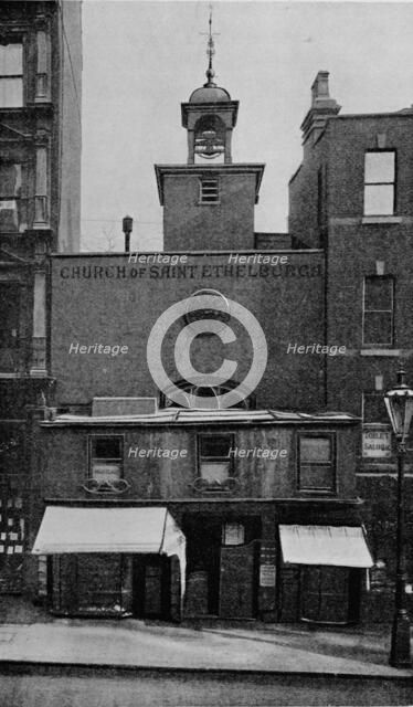 St Ethelburga's Church, Bishopsgate, City of London, c1905 (1906). Artist: Photochrom Co Ltd of London.