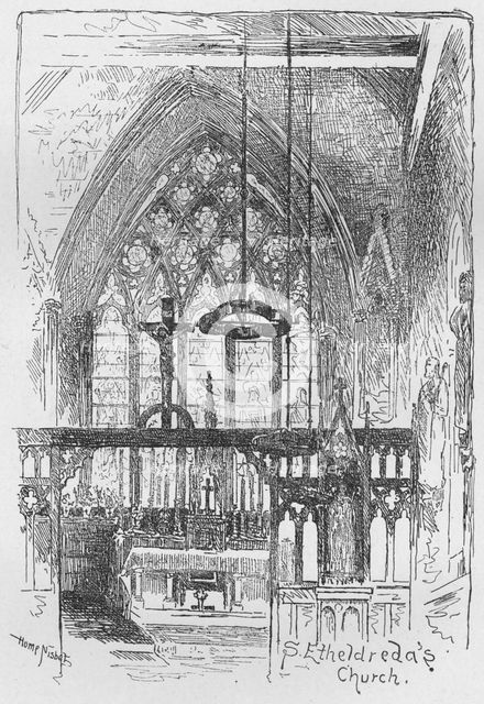 'St. Etheldreda's Church', 1890. Artist: Hume Nisbet.