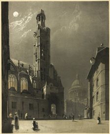 St. Etienne du Mont and the Pantheon, Paris, 1839. Creator: Thomas Shotter Boys