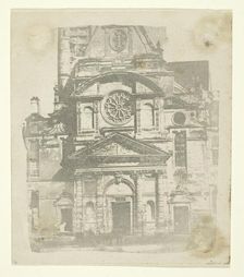 St. Etienne du Mont, Facade, c. 1853/58. Creator: William Henry Fox Talbot