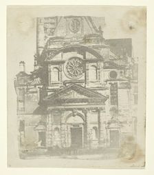 St. Etienne du Mont, Facade, c. 1853/58. Creator: William Henry Fox Talbot