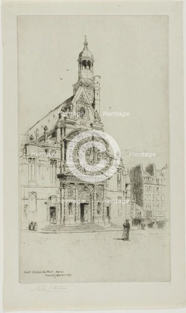 St. Etienne du Mont, Paris, 1890. Creator: Charles John Watson.