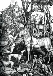 St Eustace c1501, (1870).Artist: Albrecht Dürer