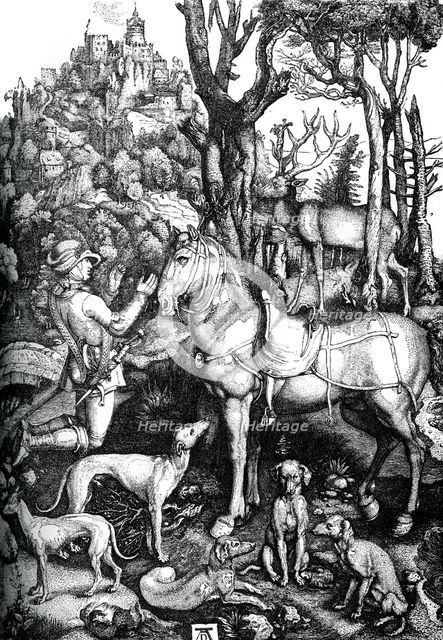 'St Eustace', c1501, (1870).Artist: Albrecht Dürer