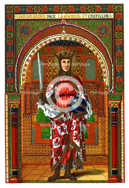 St Ferdinand (Ferdinand III of Castile and Leon), 1886. Artist: Unknown