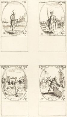 St. Ferreolus; St. Januarius; St. Eustachius & his Children; Sts. Fausta & Evelasius. Creator: Jacques Callot