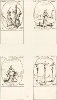 St. Fidelis; St. Agapetus; St. Dula; St. Latro Dimas. Creator: Jacques Callot