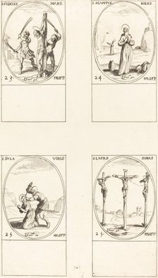 St. Fidelis; St. Agapetus; St. Dula; St. Latro Dimas. Creator: Jacques Callot