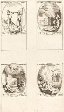 St. Flavian; St. Victoria; St. Servulus; St. Tharsilla. Creator: Jacques Callot