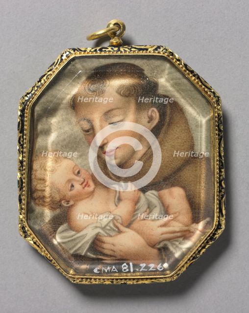 St. Francis with Christ Child (verso), c. 1660. Creator: Unknown.