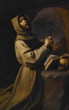 St Francis in Meditation, about 1650-55. Creator: Francisco de Zurbaran