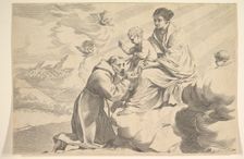 St. Francis of Assisi Adoring the Christ Child on the Virgin's Lap. Creator: Claude Mellan