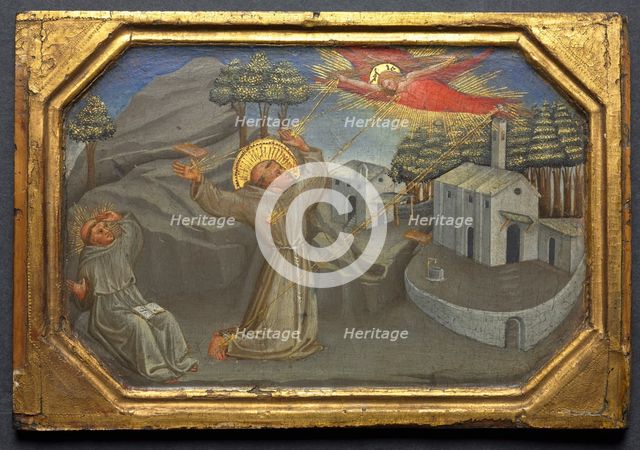 St. Francis of Assisi Receiving the Stigmata, c. 1430. Creator: Bicci di Lorenzo (Italian, 1373-1452).