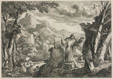 St. Francis of Assisi Receiving the Stigmata. Creator: Giovanni Francesco Grimaldi (Italian, 1606-1680)