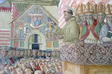 St Francis preaching Basilica of Santa Maria degli Angeli, Umbria, Italy. Artist: Dario Fusaro