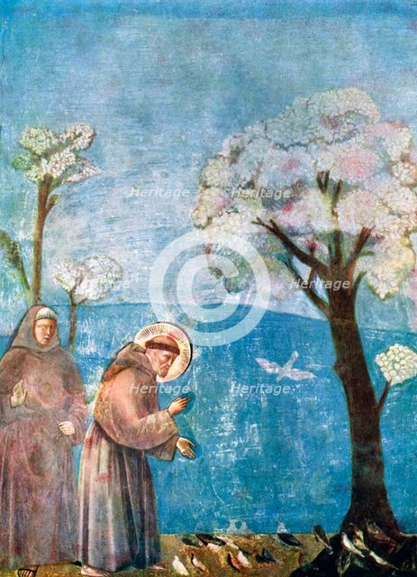'St Francis Preaching to the Birds', 1297-1299, (c1900-1920). Artist: Unknown