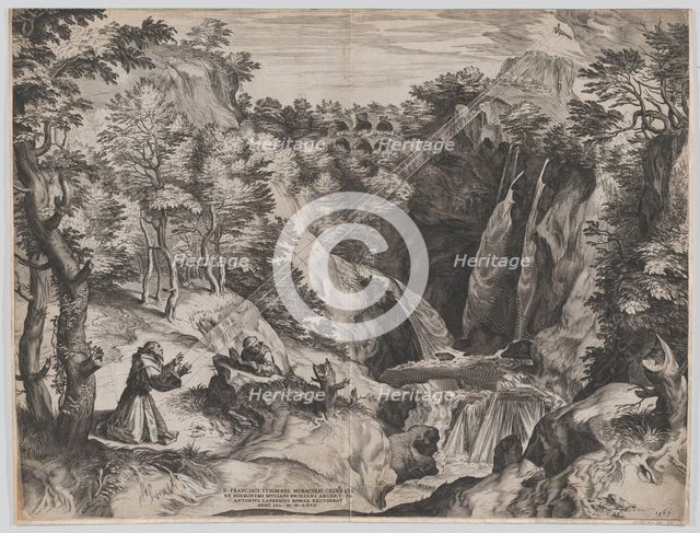 St Francis Receives the Stigmata, 1567. Creator: Cornelis Cort.