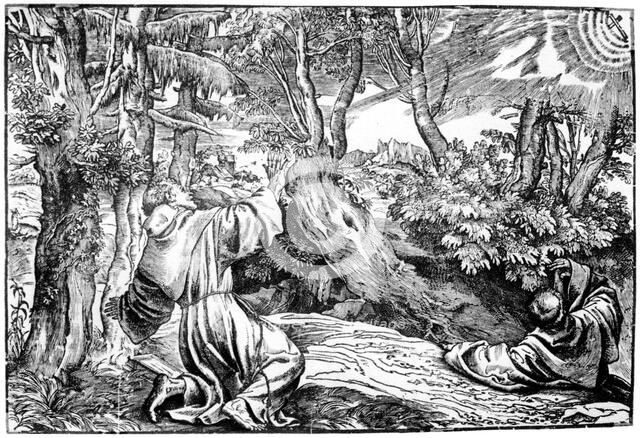 'St Francis Receiving the Stigmata', 1937. Artist: Nicolo Boldrini